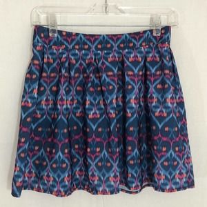 Bethany Mota Blurry Abstract Print Skater Skirt Size S